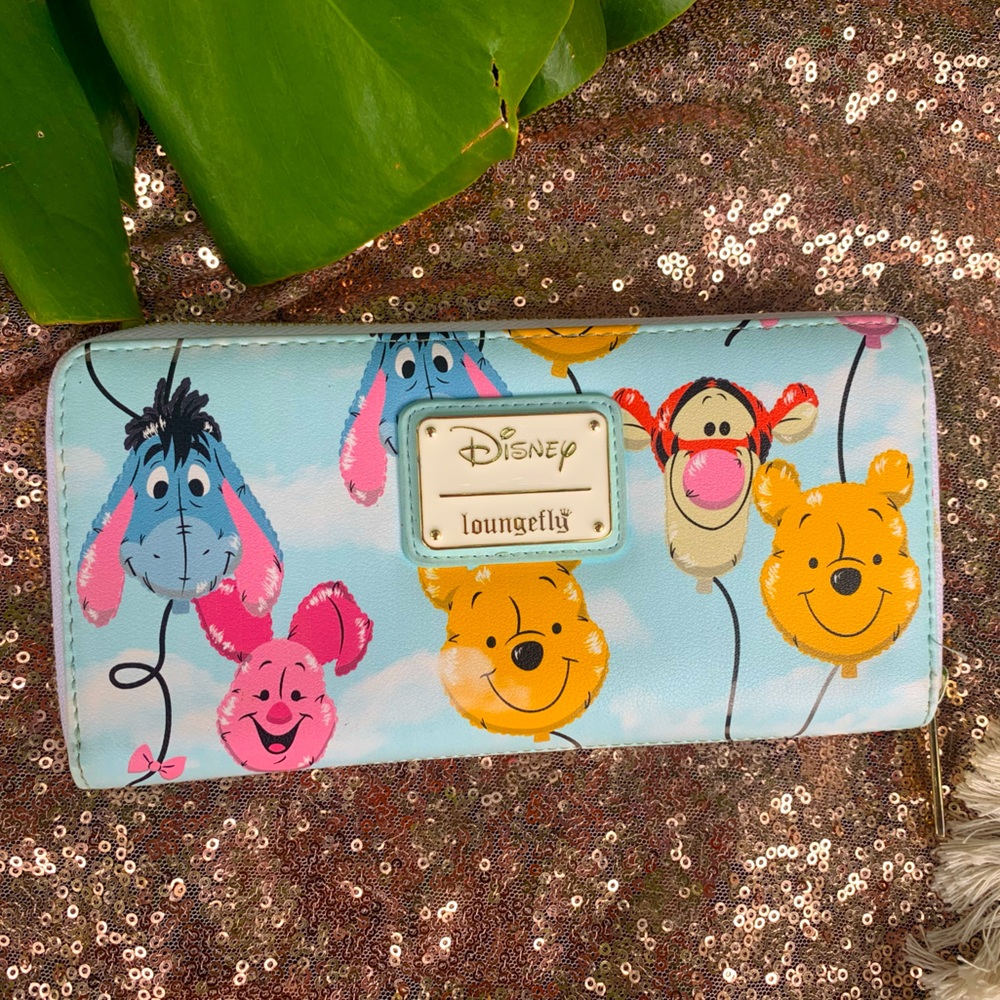 Disney x Loungefly Winnie the Pooh Balloon Friends Zippered Wallet
